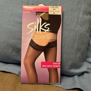 Silks Essentials Stay-Up Sheer Pantyhose - Size B